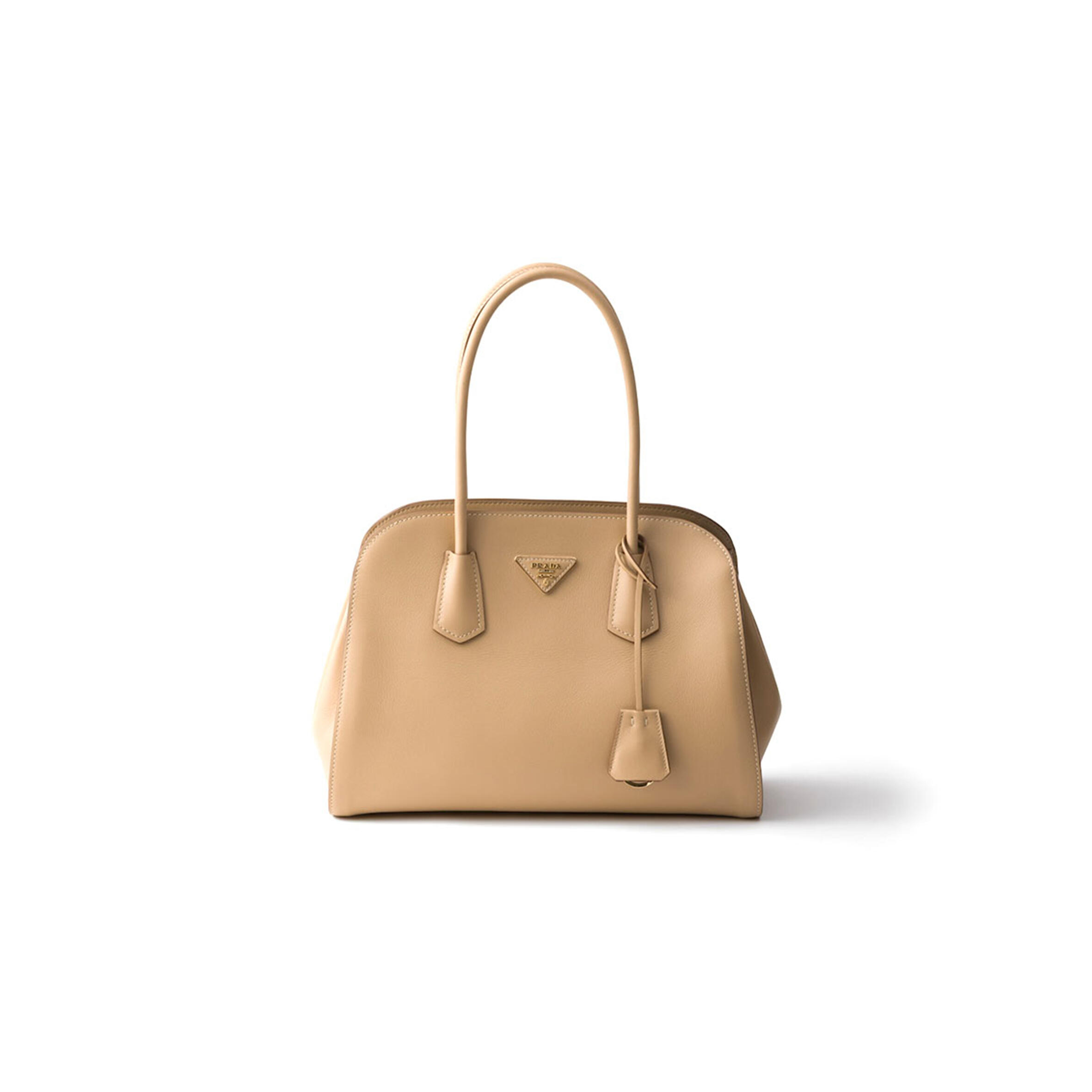 Pra*a medium leather tote bag 1bg606 (34*23*14cm)
